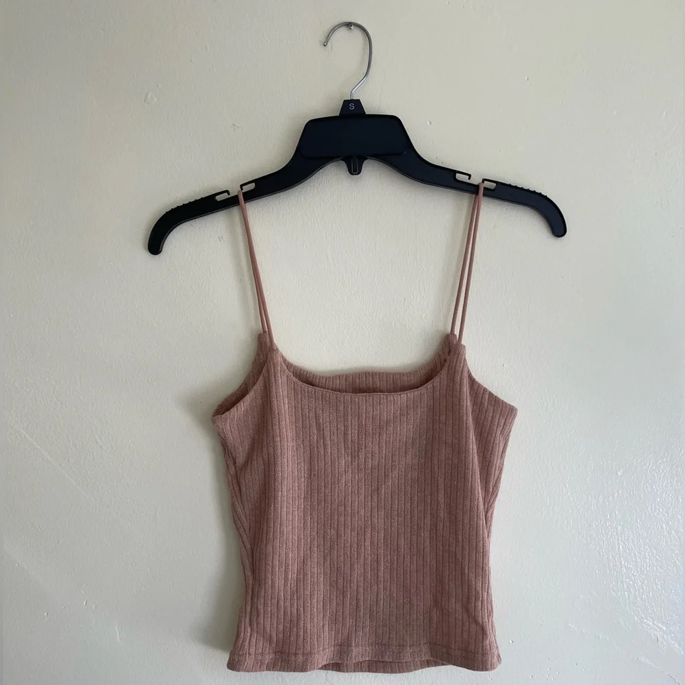 SHEIN Tan Ribbed Tank Top - Picture 6 of 7